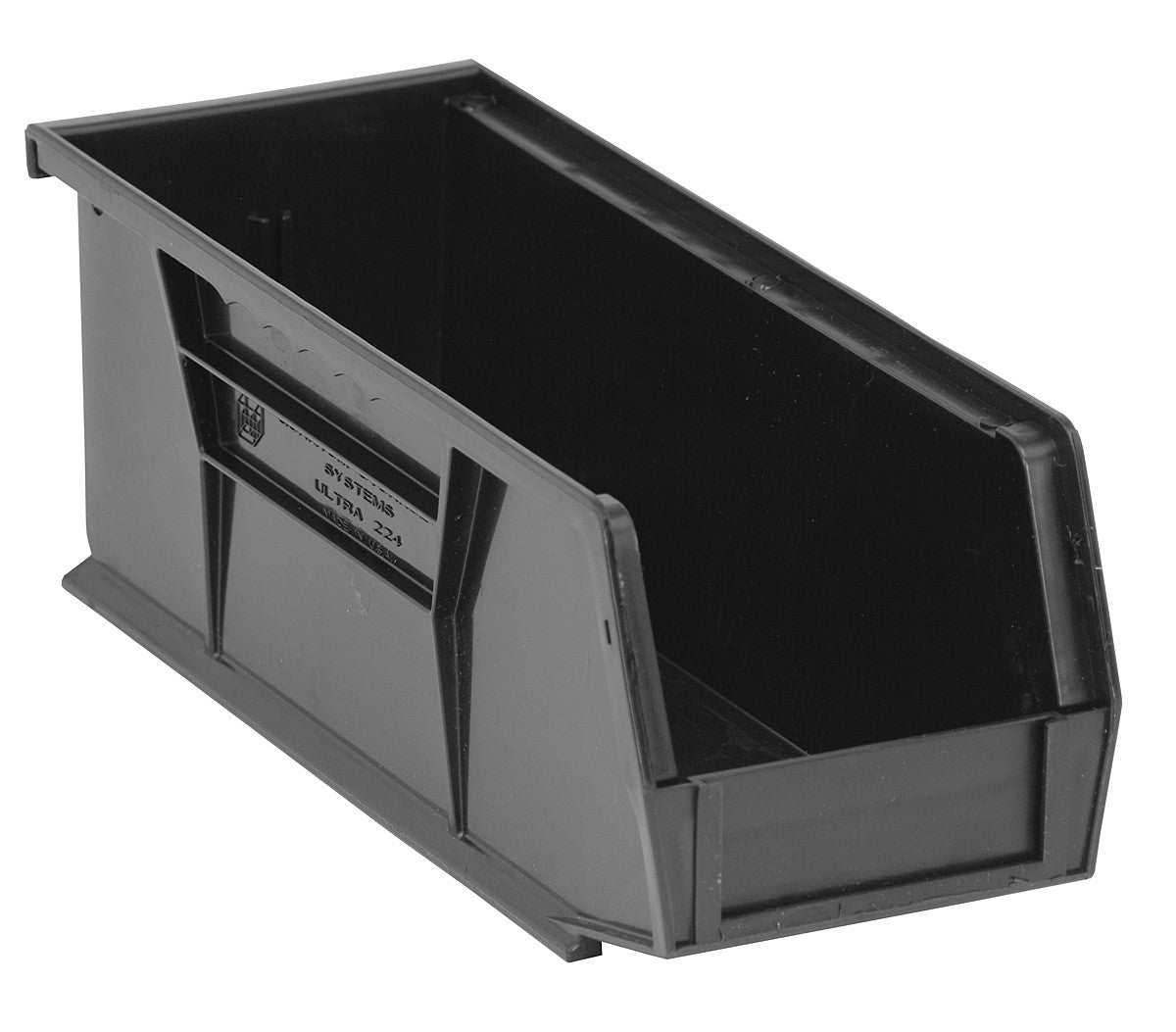 QUANTUM STORAGE QS-224BK-12 Stack and Hang Bins, 10.875" x 4.125" x 4" – Black (12-Pack)