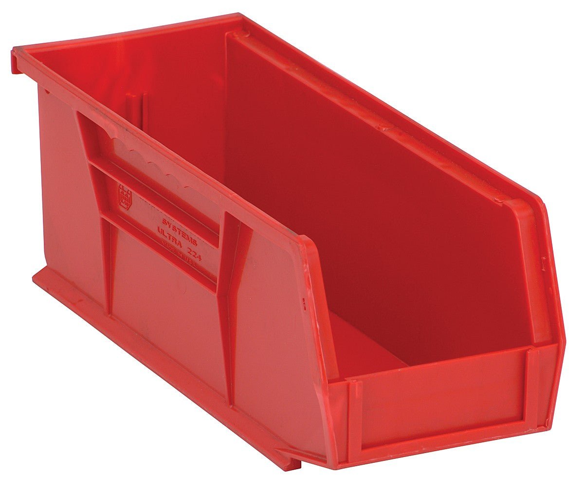 QUANTUM STORAGE QS-224RD Stack and Hang Bin, 10.875" x 4.125" x 4" – Red (Each)