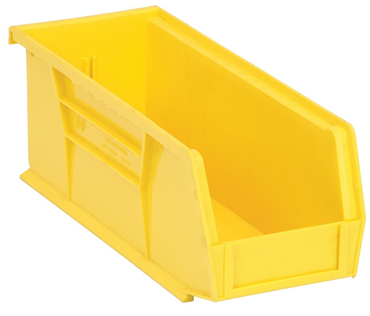 QUANTUM STORAGE QS-224YL-12 Stack & Hang Bins, 10.875" x 4.125" x 4" – Yellow (12-Pack)