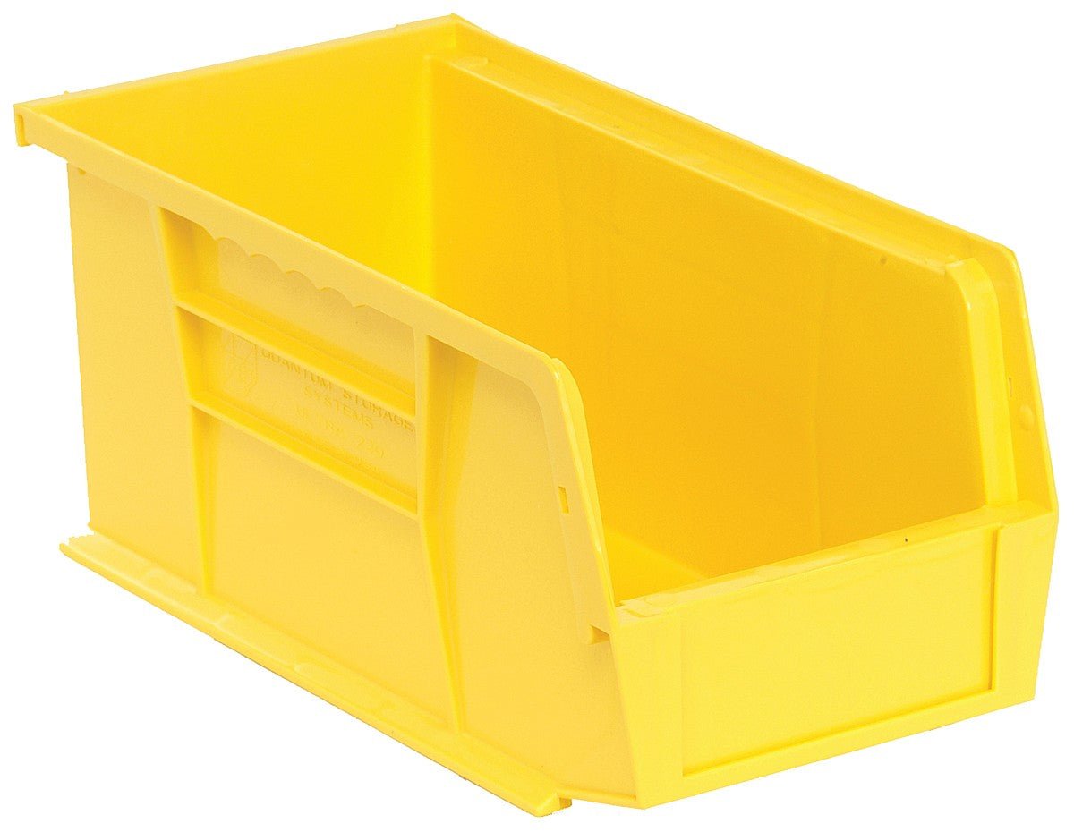QUANTUM STORAGE QS-230YL Stack & Hang Bin, 10.875" x 5.5" x 5" – Yellow (Each)