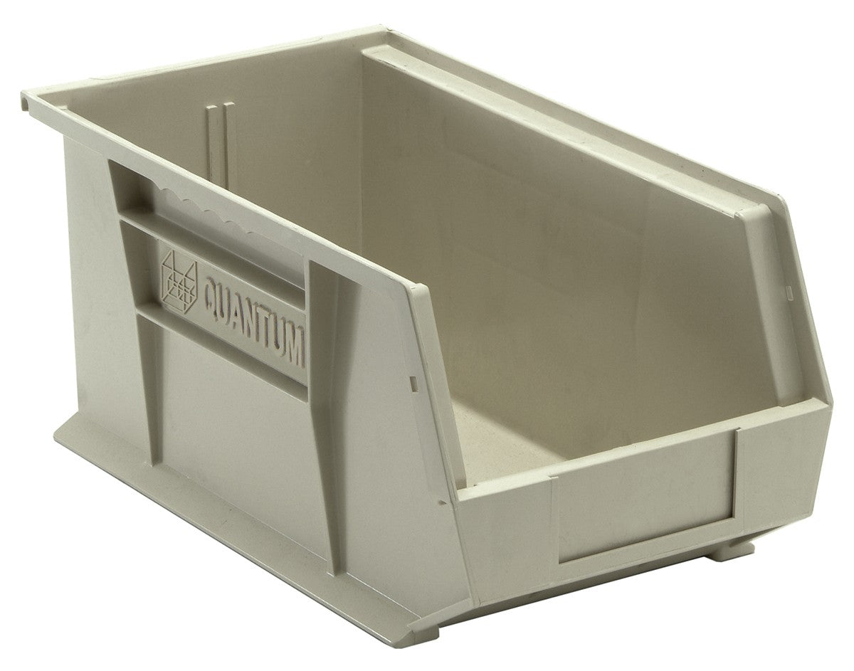 QUANTUM STORAGE QS-230SN Stack and Hang Bin, 10.875" x 5.5" x 5" – Stone (Each)
