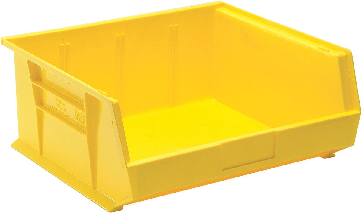 QUANTUM STORAGE QS-250YL-6 Stack & Hang Bin, 14.75" x 16.5" x 7", Yellow (Pack of 6)