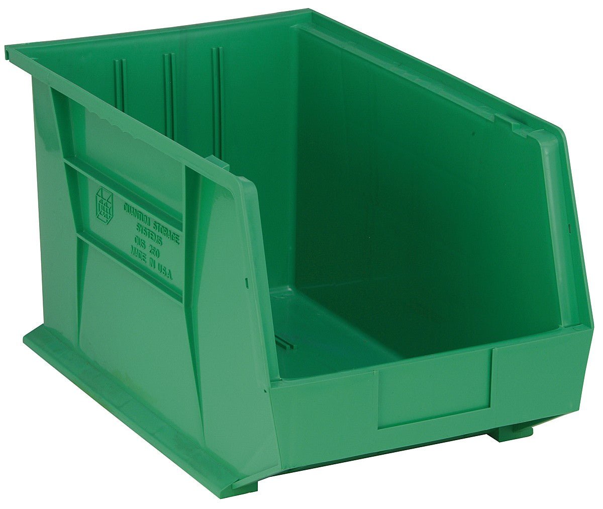 QUANTUM STORAGE QS-260GN Stack and Hang Bin, 18" x 11" x 10", Green