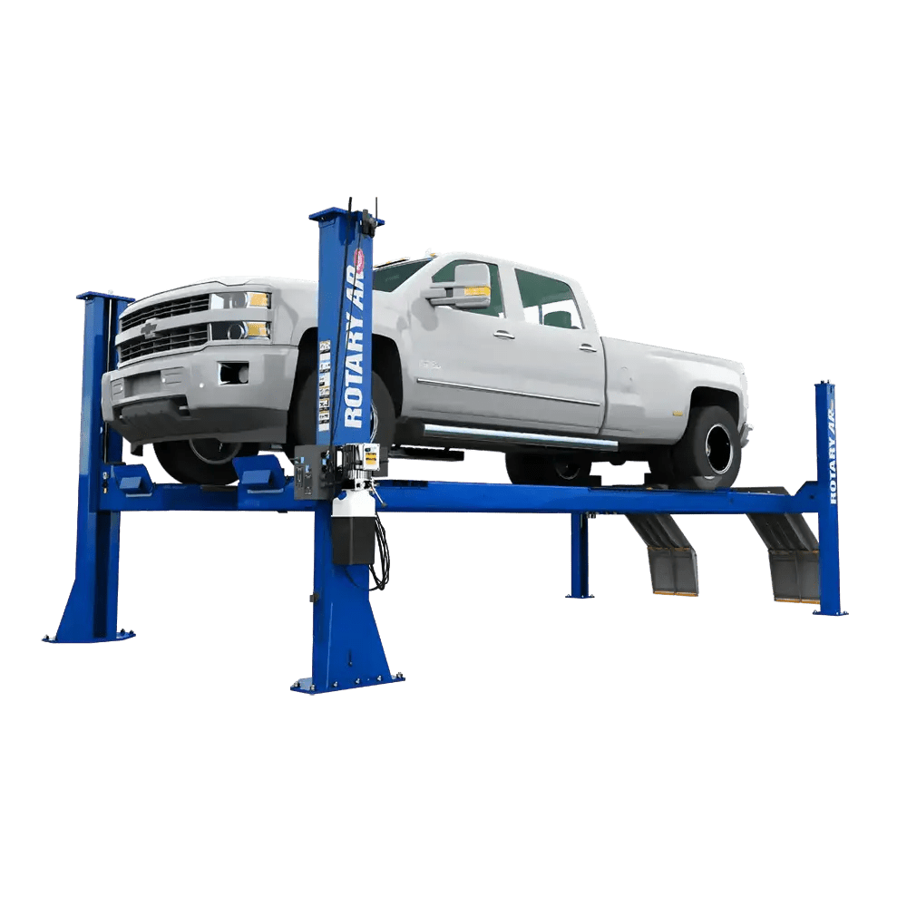 Blue Rotary 16K 4-Post Alignment Lift with Open Front for vehicle service