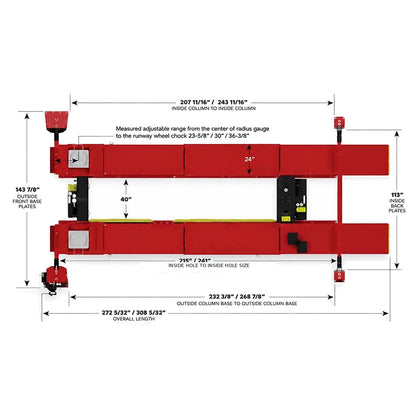 Rotary ARO22 - 22,000 lb 4-Post Alignment Lift, Open Front