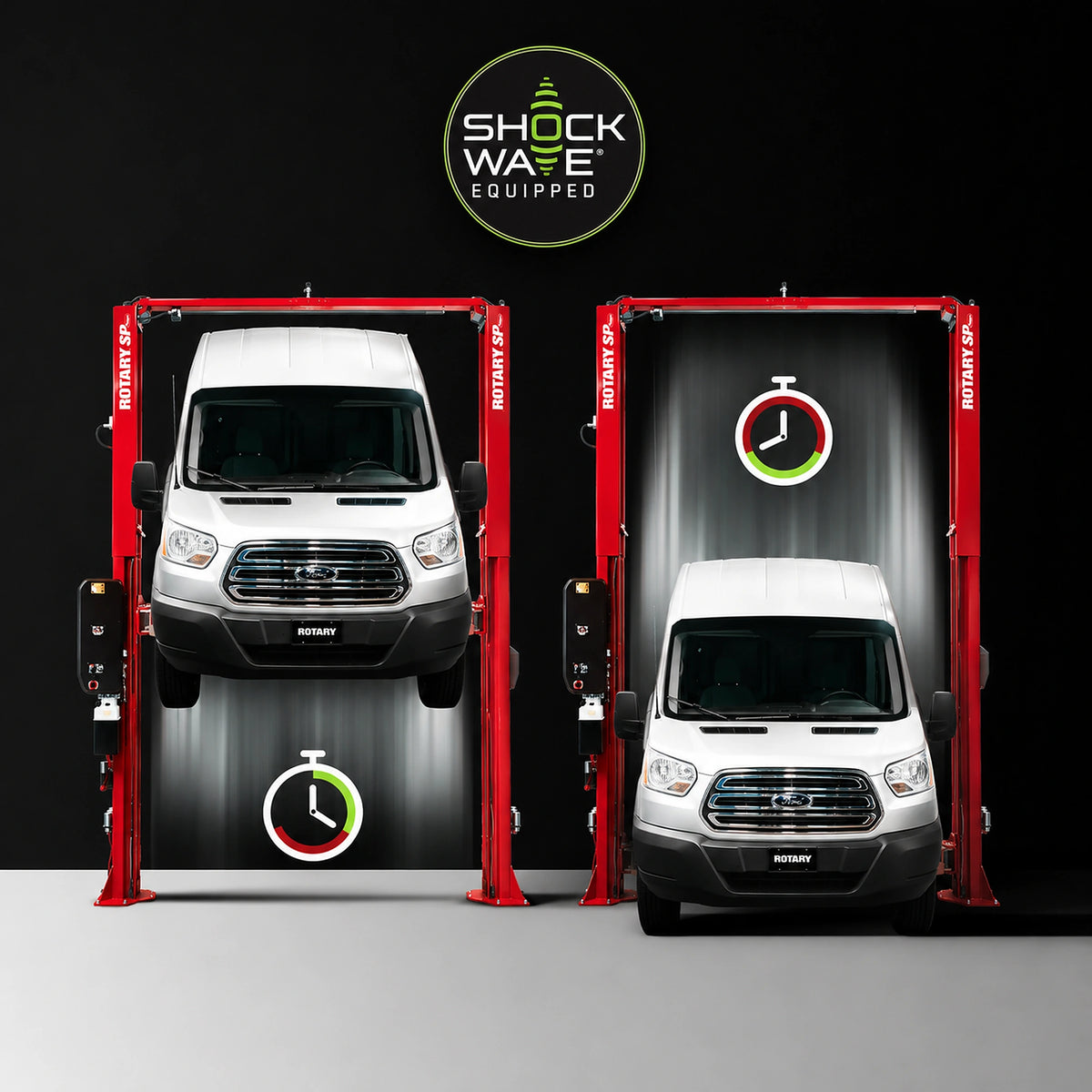 Rotary SPO10 - 10,000 lb Two-Post Symmetrical Lift