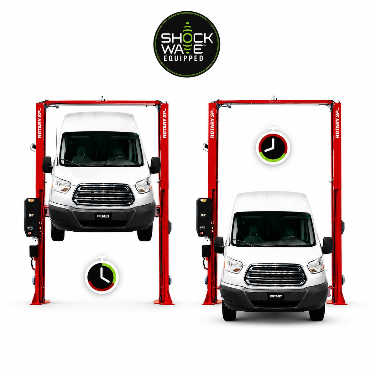 Rotary SPO16-AV Cargo 16,000 lb Symmetric Two-Post Lift