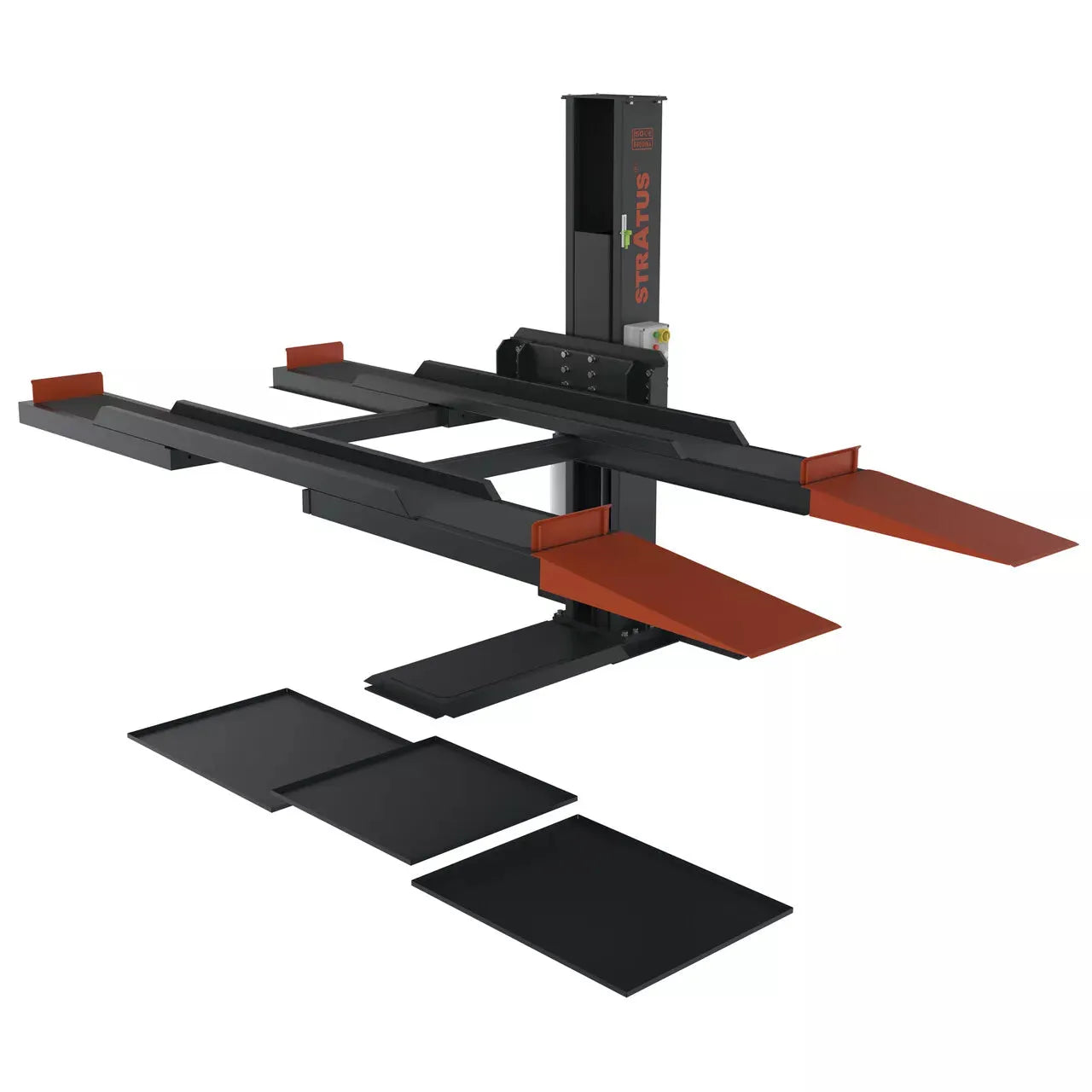 Stratus Single Post 6600 lbs Capacity Manual Safety Lock Release Parking Car Lift, SAE-P166M