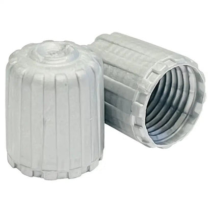 SCHRADER GREY PLASTIC VALVE CAP, 100/BOX
