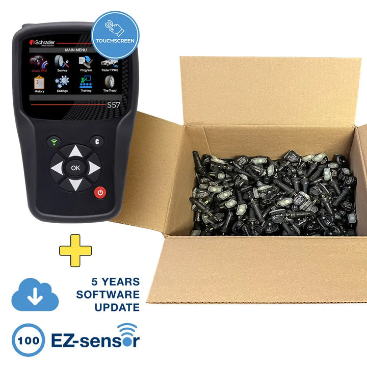 SCHRADER | 21057-S57EZ100 | S57 TPMS TOOL W/ 100 EZ-SENSORS, 5 YEARS UPDATE BUNDLE