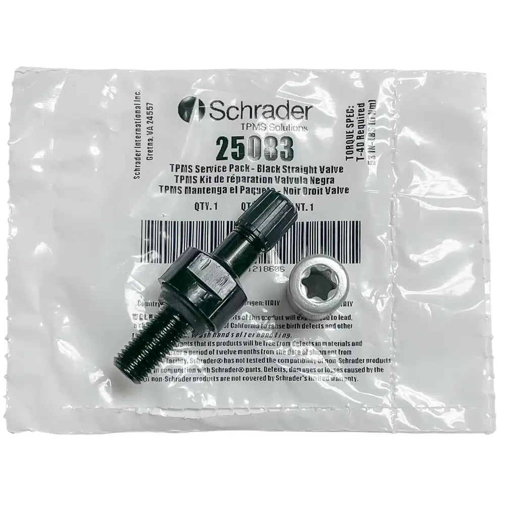 SCHRADER STRAIGHT STEM VALVE KIT/SERVICE PACK FOR 33900 EZ-SENSOR 90°