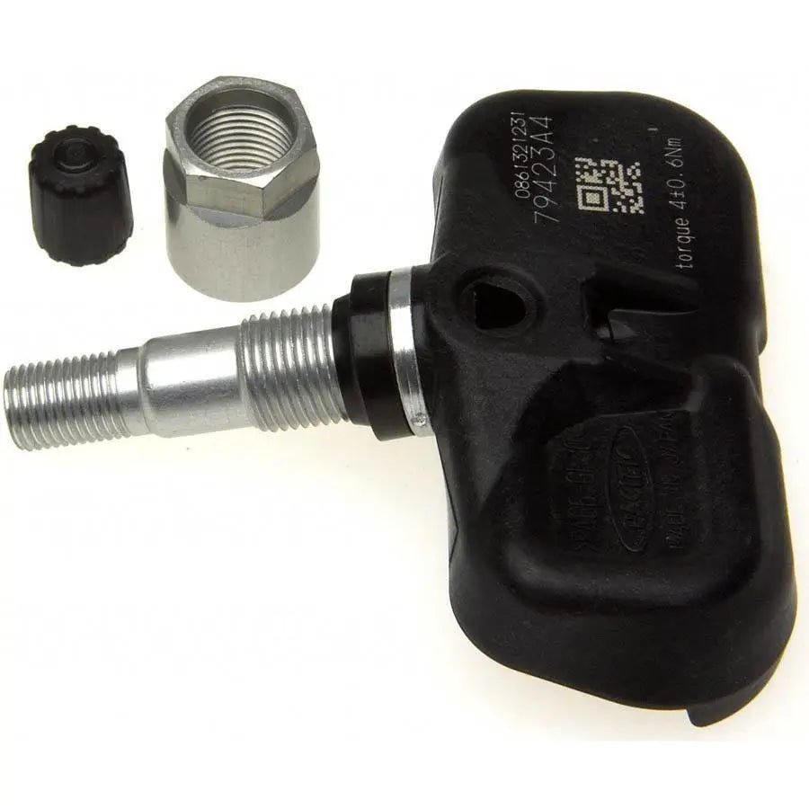 TPMS sensor with rubber valve stem for vehicle tire pressure monitoring