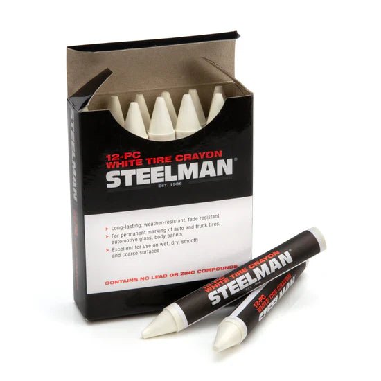 STEELMAN STL-073 Steelman White Tire Marking Crayons (Box of 12)