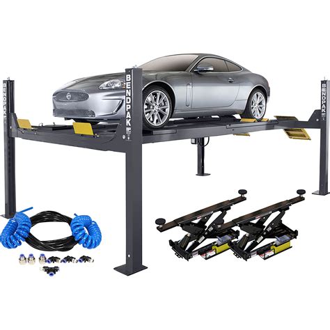 BENDPAK | Four-Post Alignment Lift with RJ7W and Airline Kit | 14,000 lb Capacity | HDS-14LSX