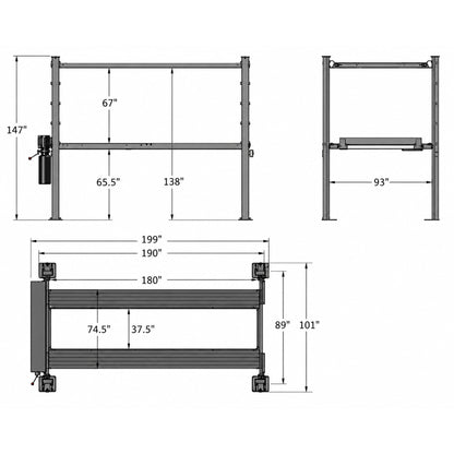 Triumph NSS-5x2, Four Post Double Parking Lift