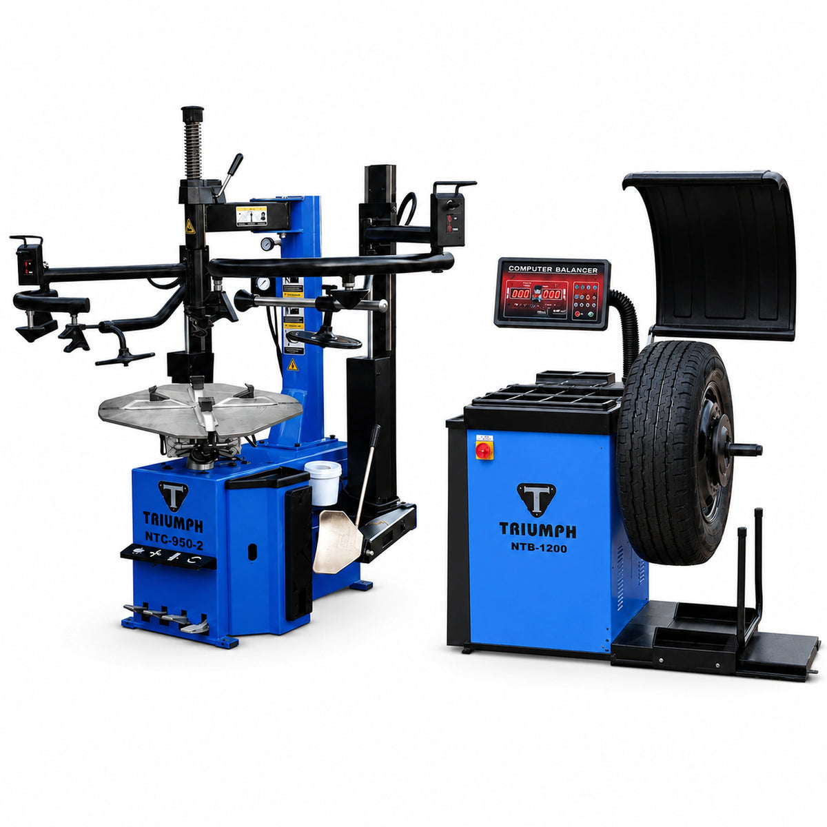 Triumph NTC-950-2 and NTB-1200 Tire Changer Wheel Balancer Combo