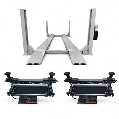 Triumph NTR-16 16000 lb 4-Post Lift with 2 RJ-9 Rolling Jack Combo