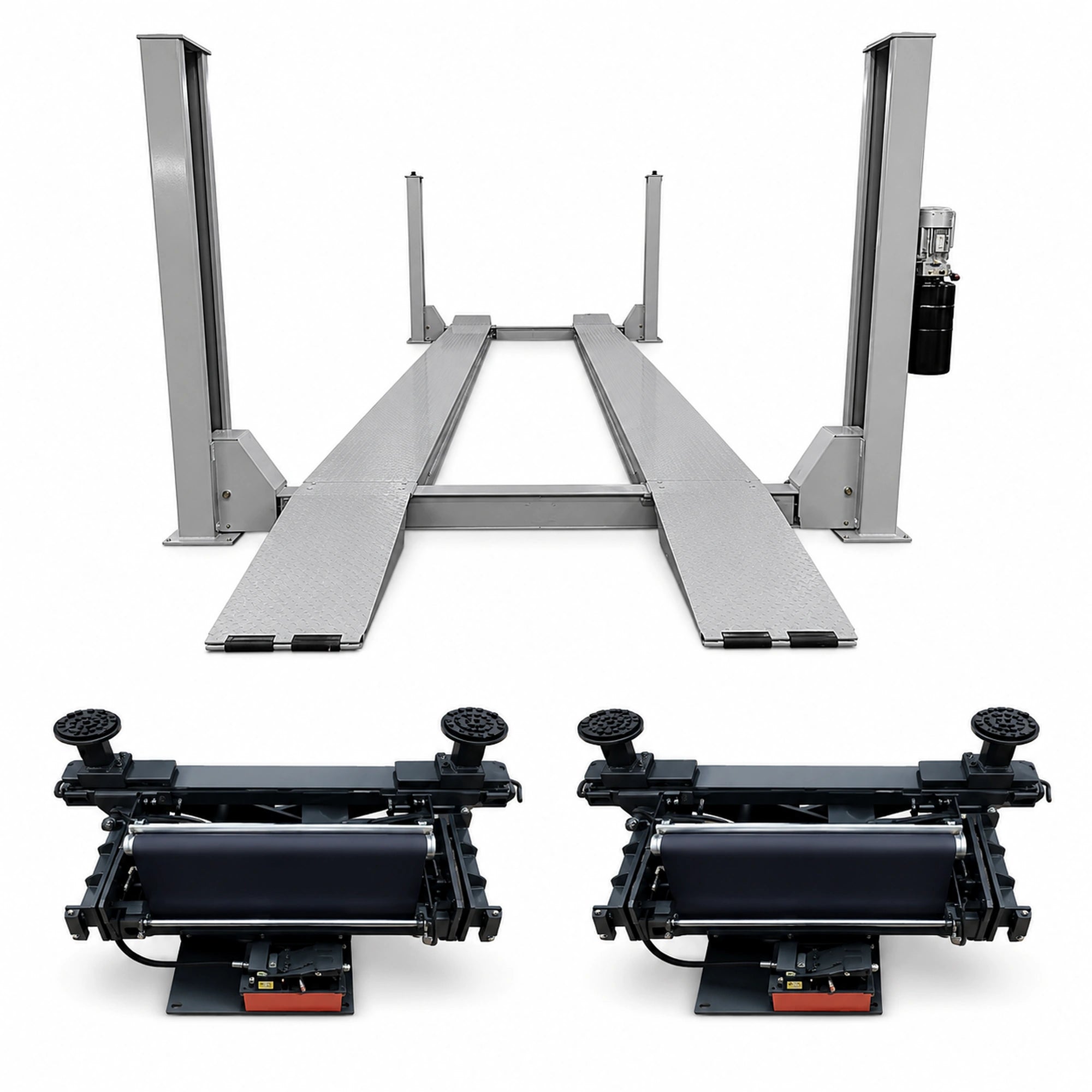 Triumph NTR-24 24,000 lb 4-Post Lift with 2 RJ-15 Rolling Jacks